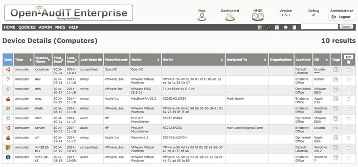 open-audit-Network Inventory Software