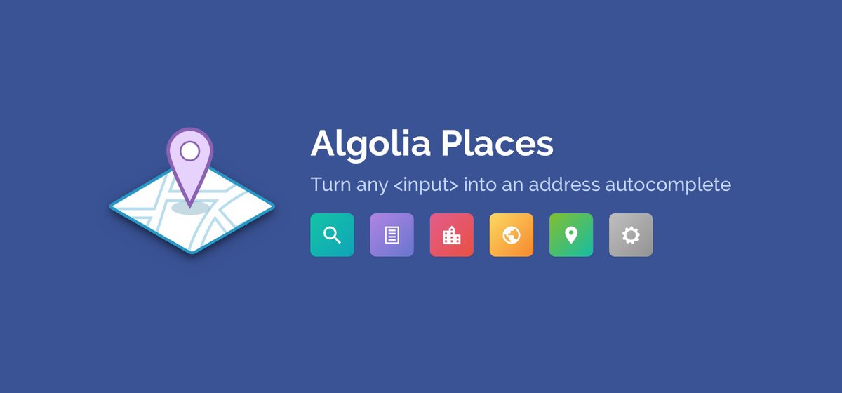 application of algolia places , javascript libraries