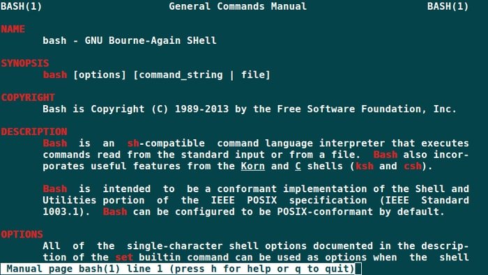 Linux bash shell