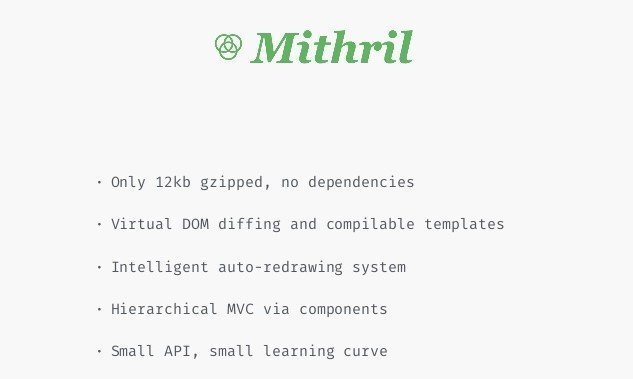 Some features mentioned of Mithril