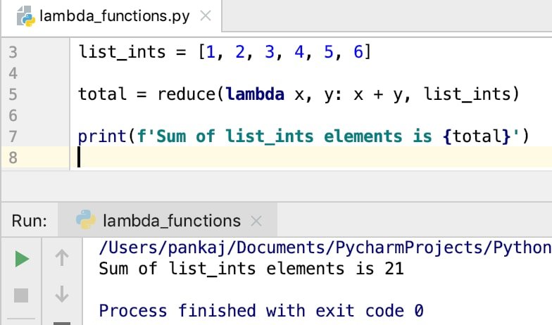 python lambda function