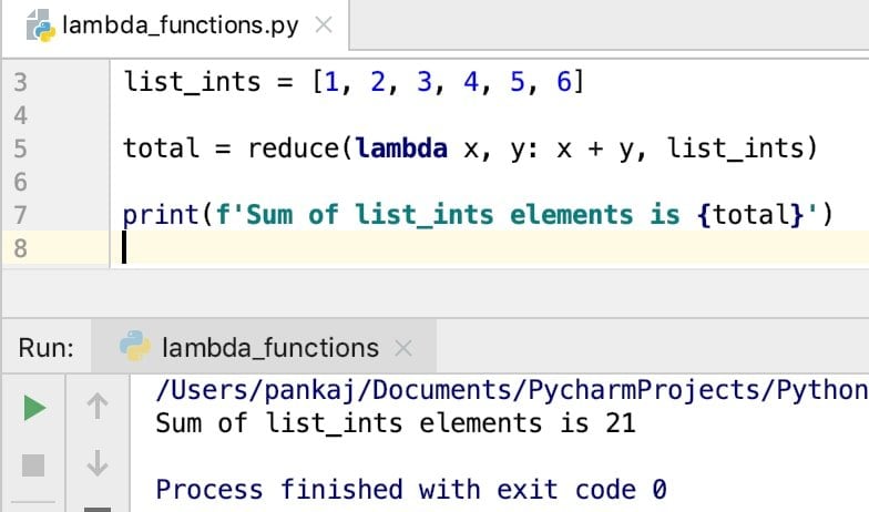 python lambda function