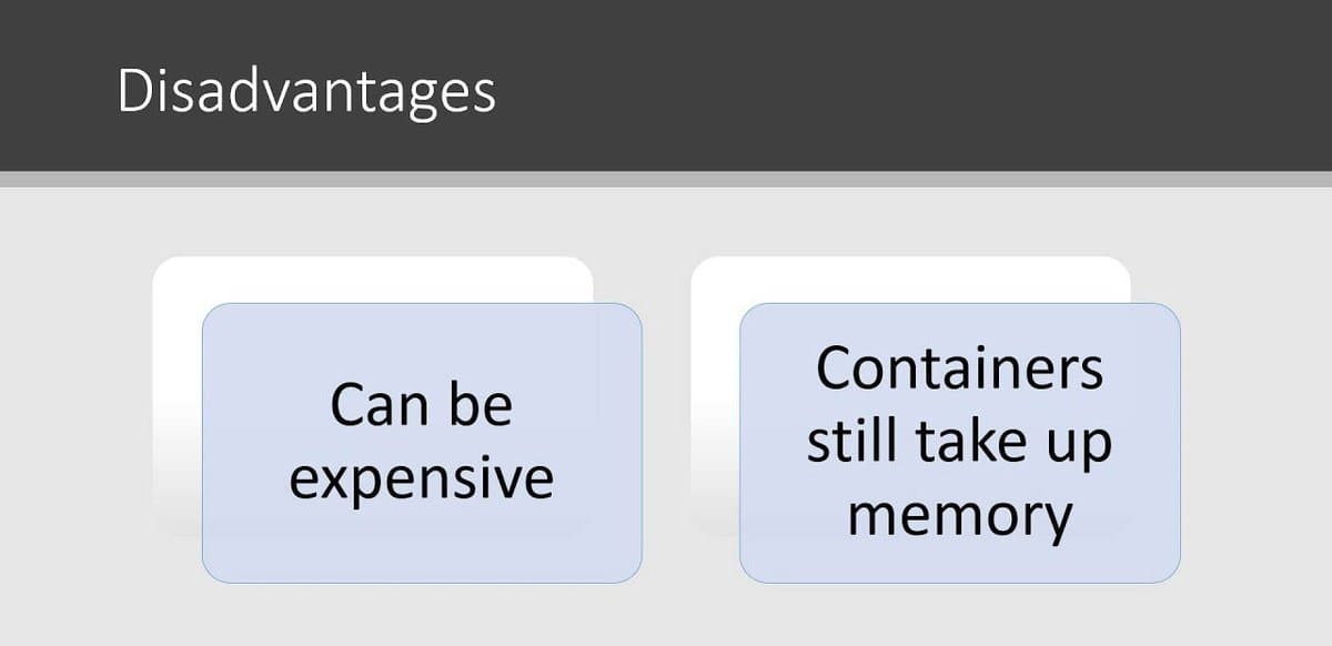 Disadvantages of Docker
