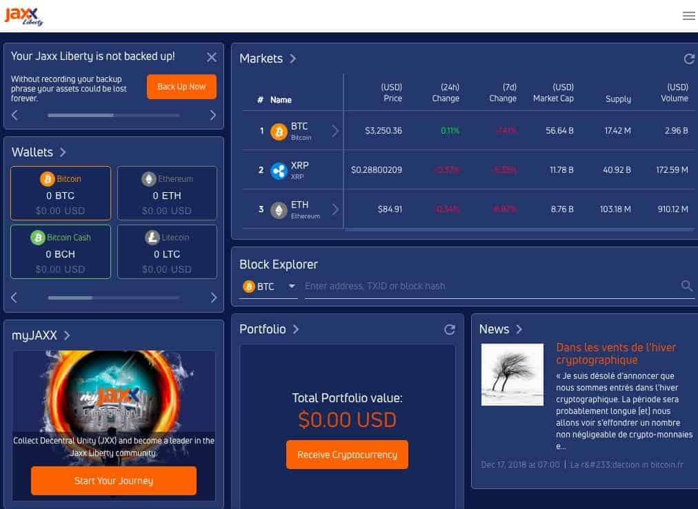 Jaxx best cryptocurrency wallet