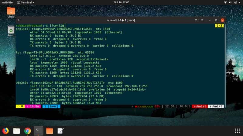 Linux network commands for interfaces