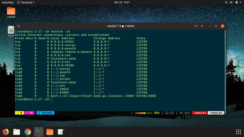 Linux network commands for resource stats