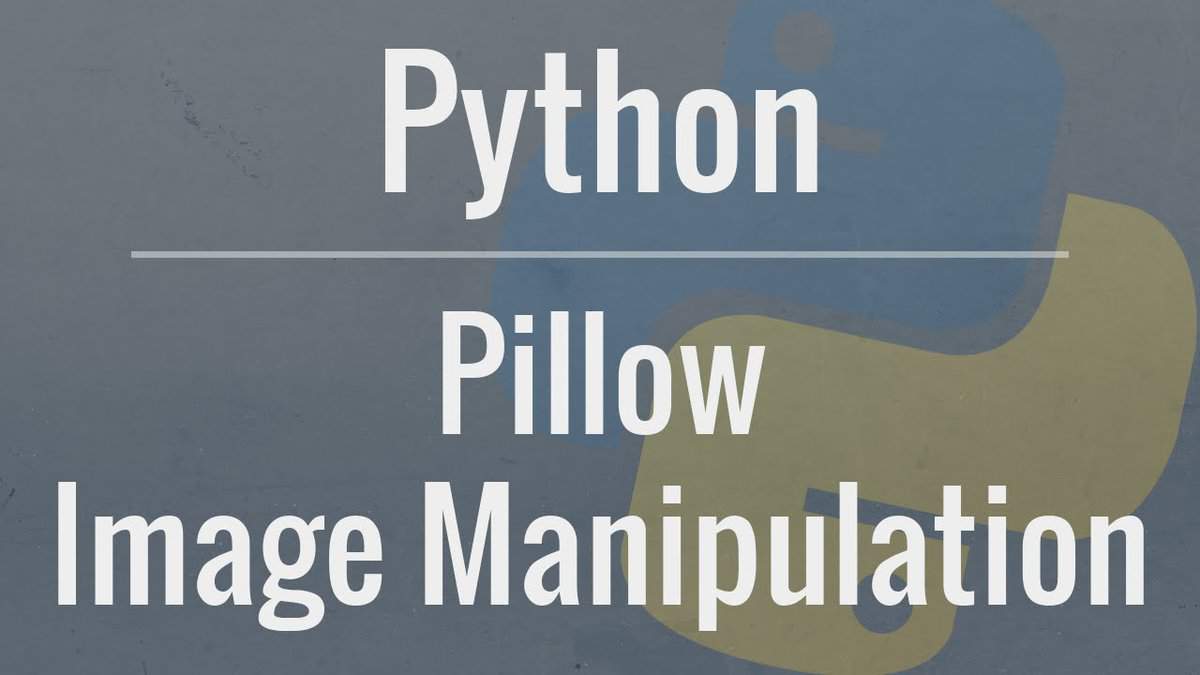 Python Logo in Background with Text "Python Image Manipulation"