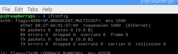 ifconfig raspberry pi commands jhg