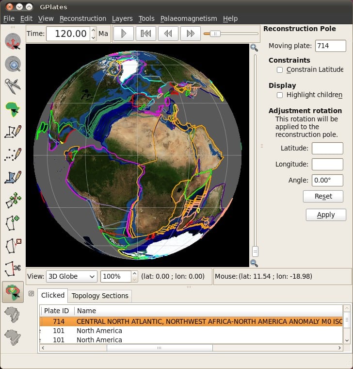 GPlates - Geoscience Software for Linux