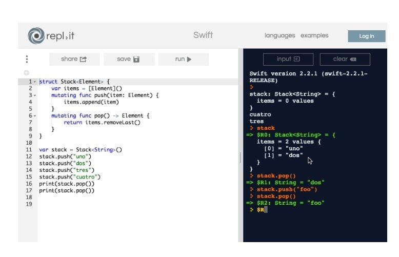 repl.it Cloud IDE