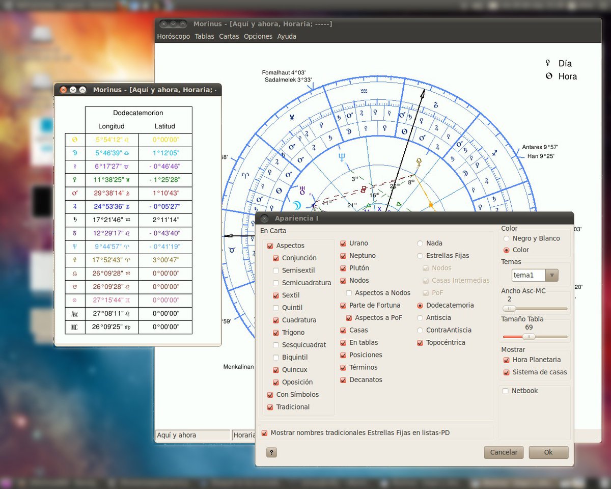 6. Morinus - Linux Astrology Software