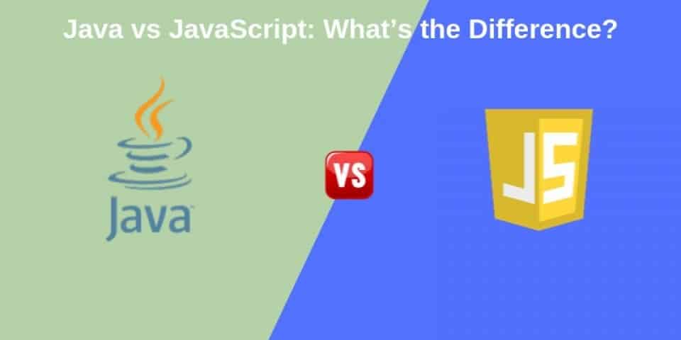 Java Logo, Word Java Beneath Vs JavaScript Logo