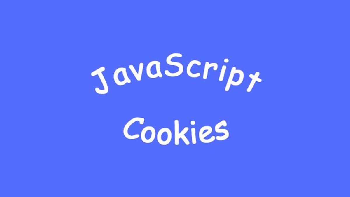 Sky Blue Background, Middle Text in Oval Shape: JavaScript Cookies; Type: JS Interview Questions