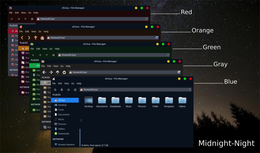Midnight - Best Xfce themes