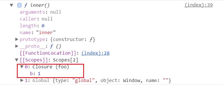 Closure example in line of codes; type: JavaScript Interview Questions