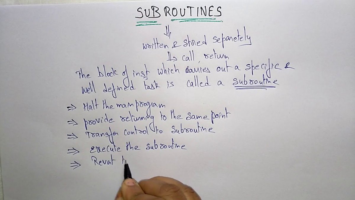 written definition of subroutine in a white sheet for programming interview questions