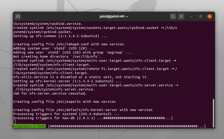 NFS server on linux kernel install