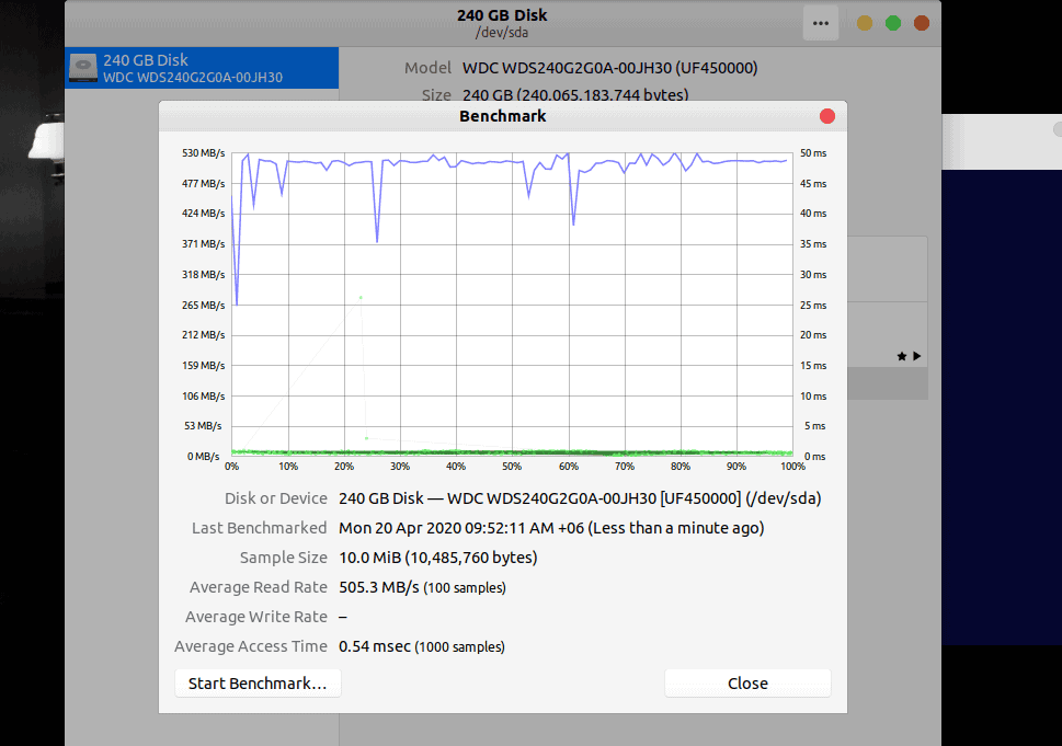 benchmarking data speed of Hard disk in linux bad blocks