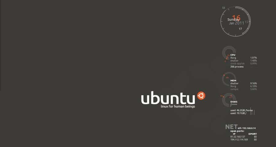 Installing Infinity Conky Theme for Ubuntu/Linux/Fedora – Bits and Pieces of Code