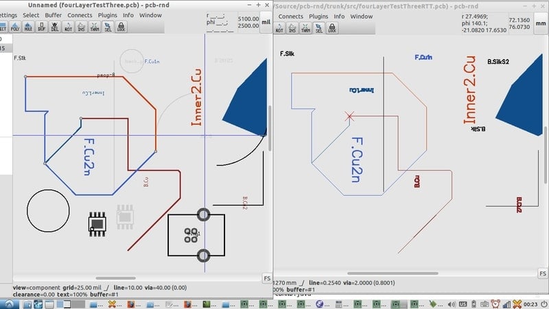 Pcb-rnd in free EDA tools