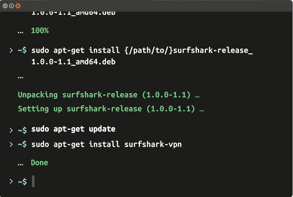 Surfshark VPN Client in Linux System