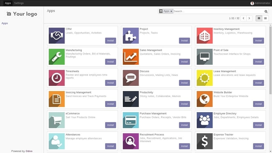 all Odoo apps on Ubuntu