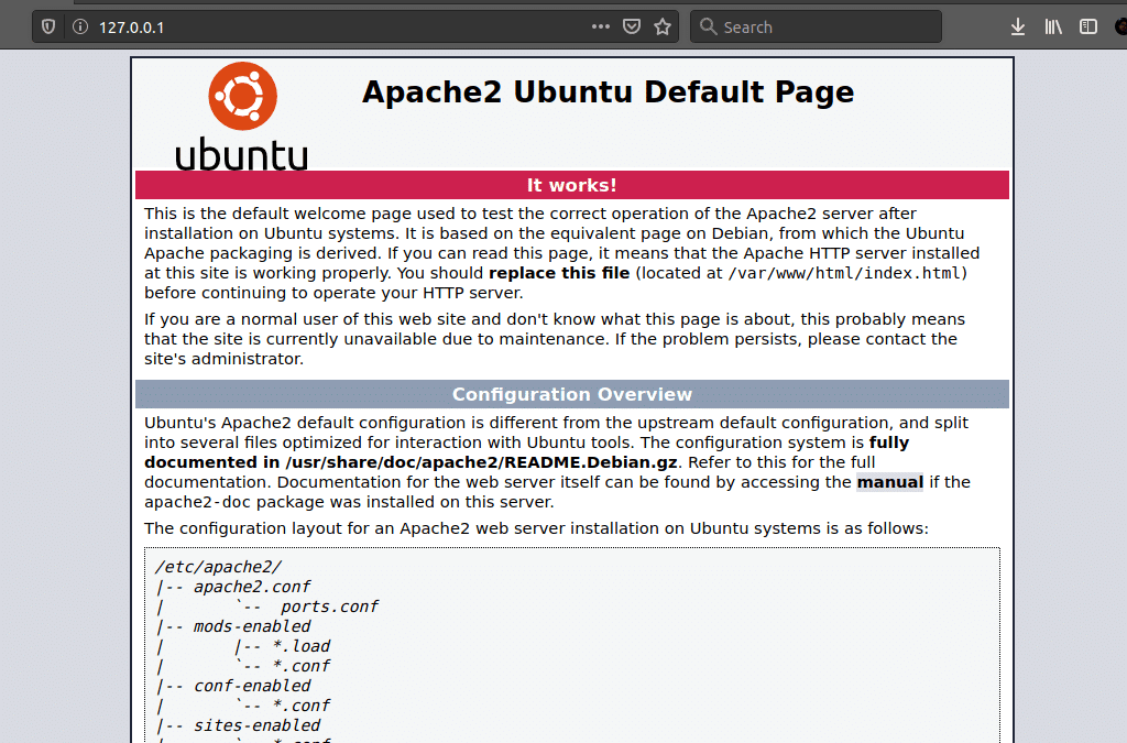 apache2 default page