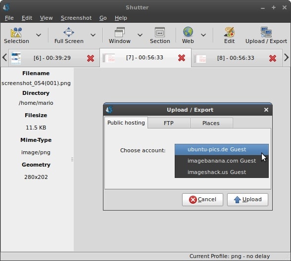 Linux screen capture tool shutter
