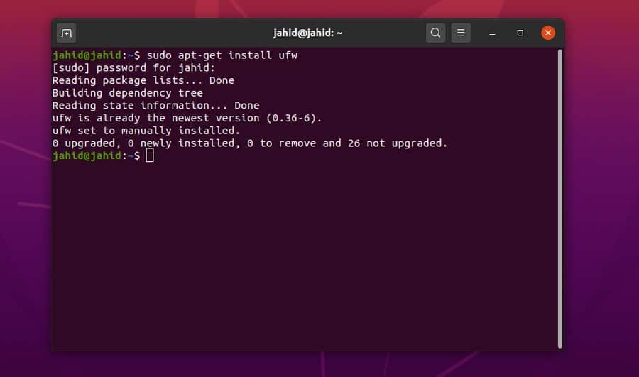 Configure Firewall on Ubuntu Linux