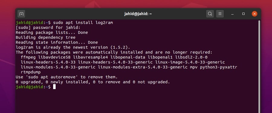 Log2ram In Linux apt
