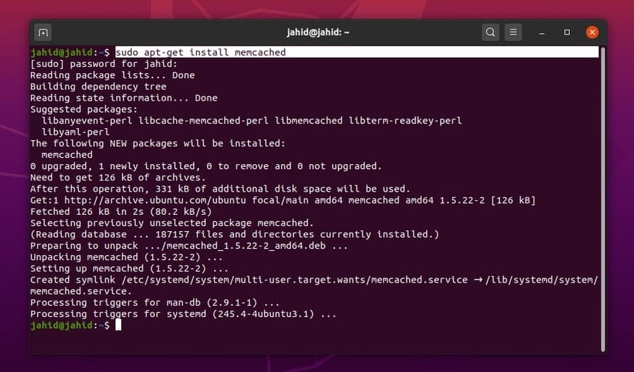 Memcached on Ubuntu Linux install