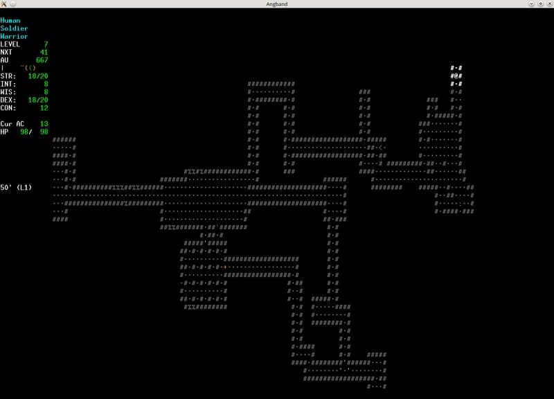 angband - ASCII Games on Linux