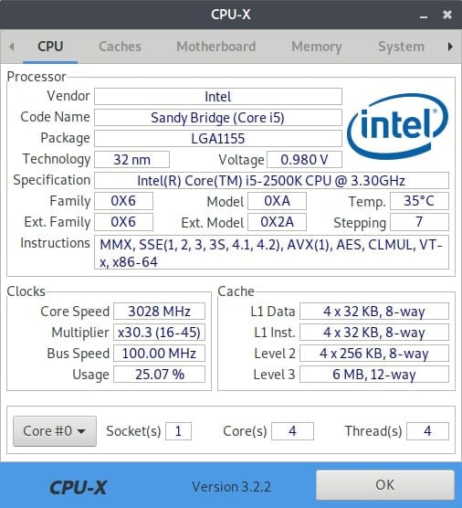 cpu_x - Linux system info