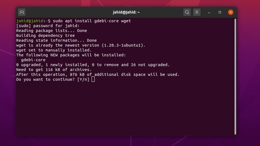 gdebi core install