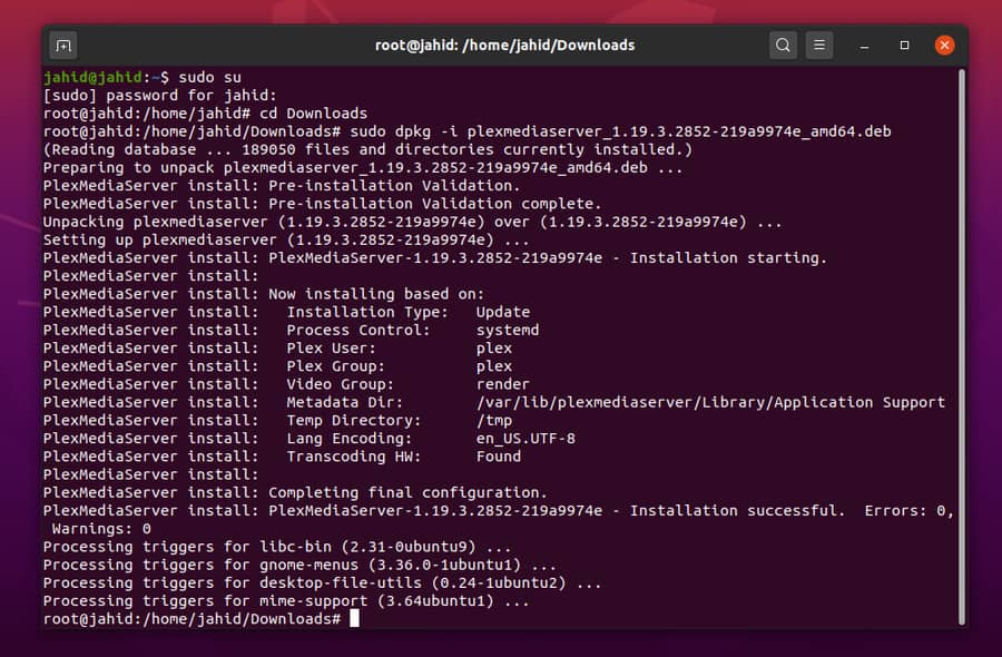 installing plex on ubuntu linux