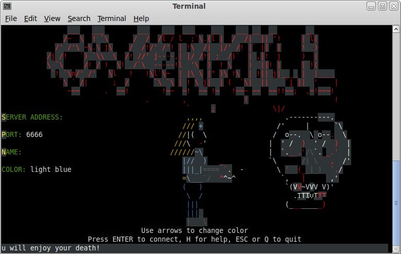 overkill - ASCII Games on Linux