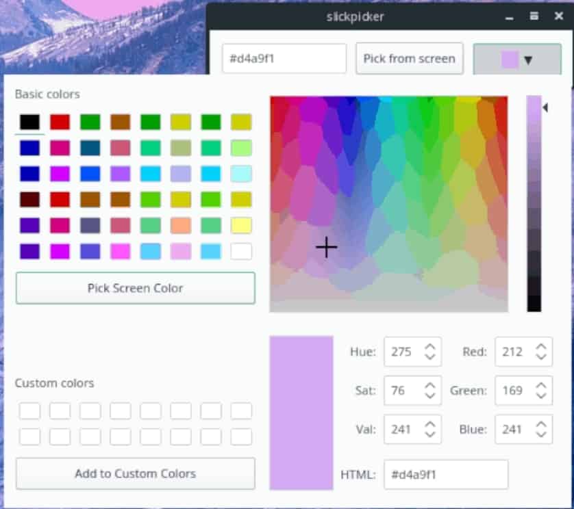 slick_picker - color picker tools for Linux