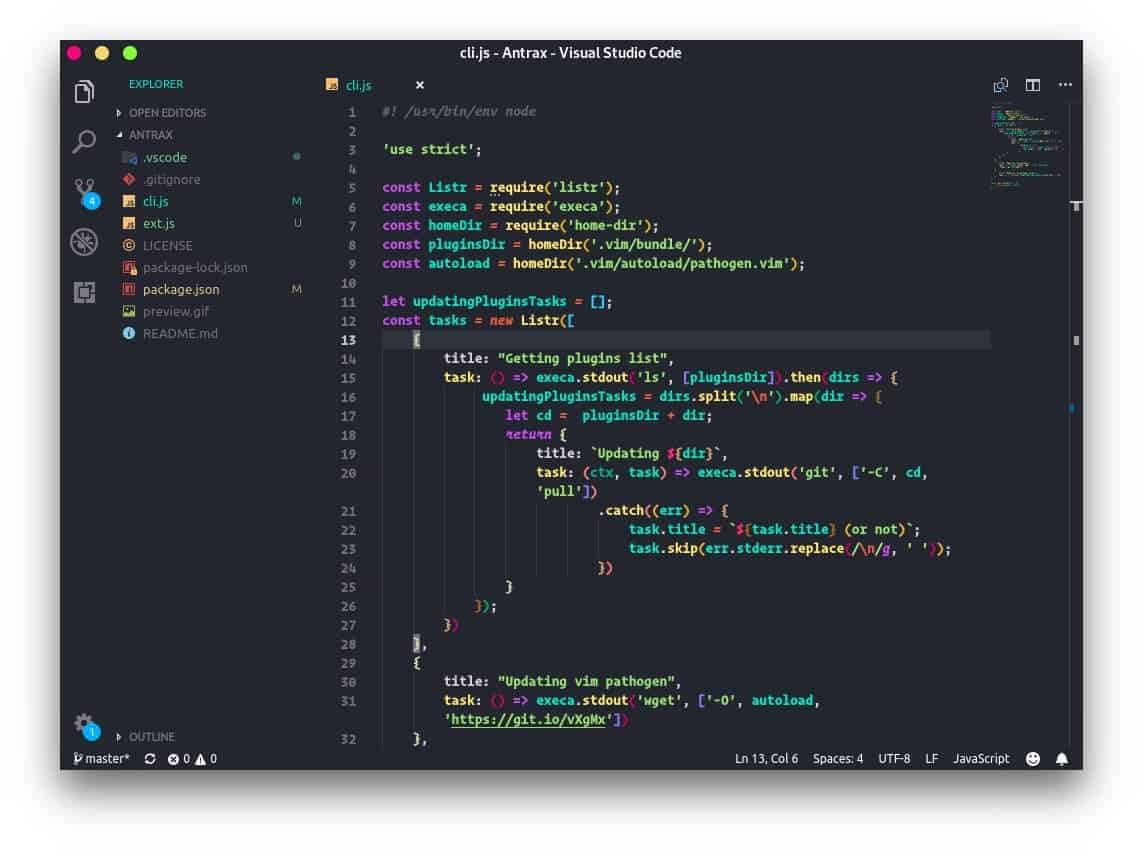 andromeda in vscode themes