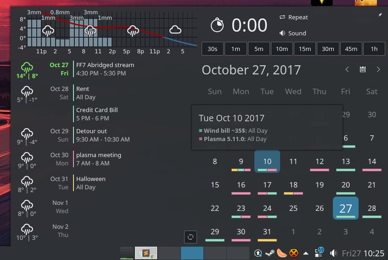 event_calendar - KDE Plasma widgets