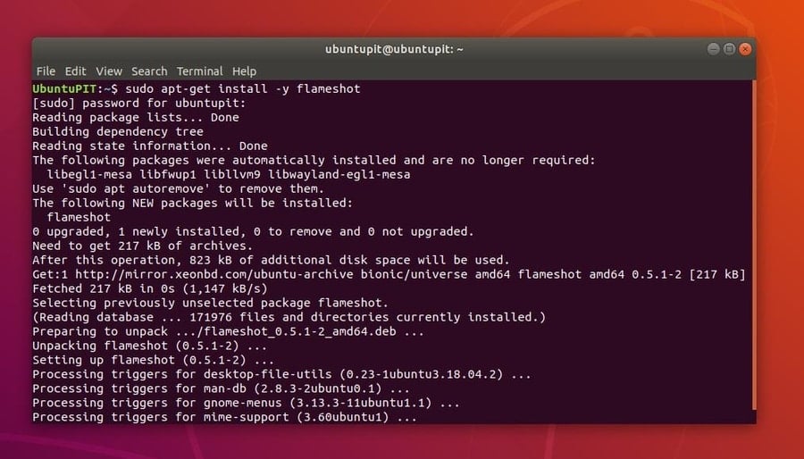 Install Flameshot on Ubuntu Linux