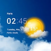 Transparent clock & weather - forecast & radar