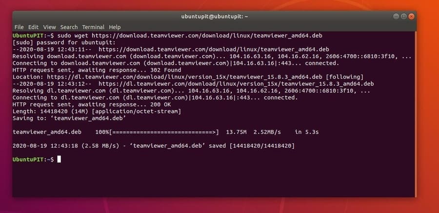 download teamviewer on ubuntu Linux