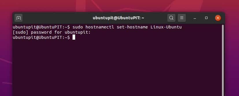 ctl changer le nom d'hôte et le nom d'utilisateur sous Linux