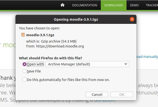 download moodle learning platform for ubuntu