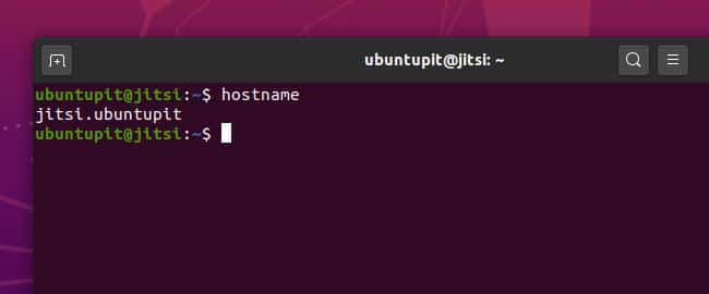 hostname jitsi meet on ubuntu