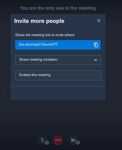 invite people on jitsi meet