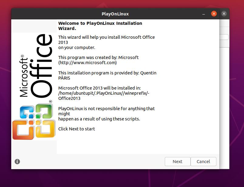 ms office playonlinux