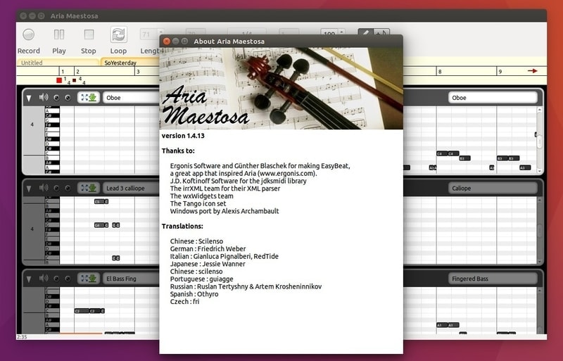 Aria Maestosa - Linux Guitar Tools