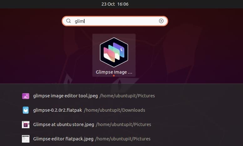 Glimpse Image Editor on Linux