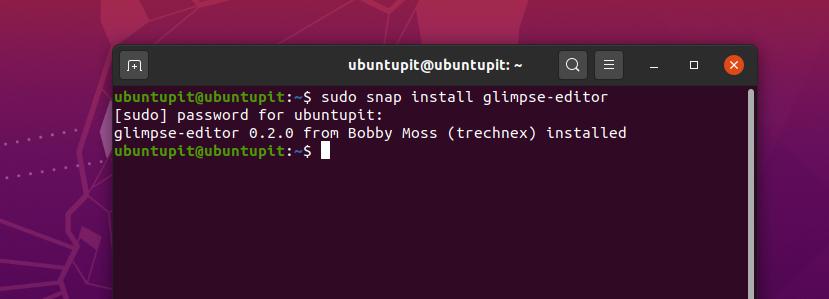 Glimpse image editor on ubuntu